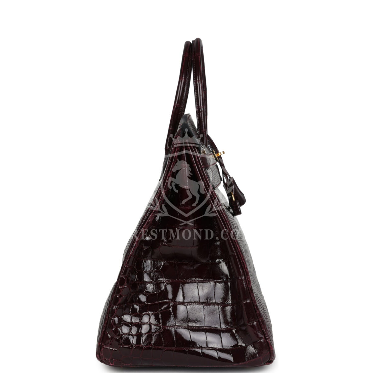 Hermes Birkin 40 Bordeaux Shiny Porosus Crocodile GHW — изображение 3