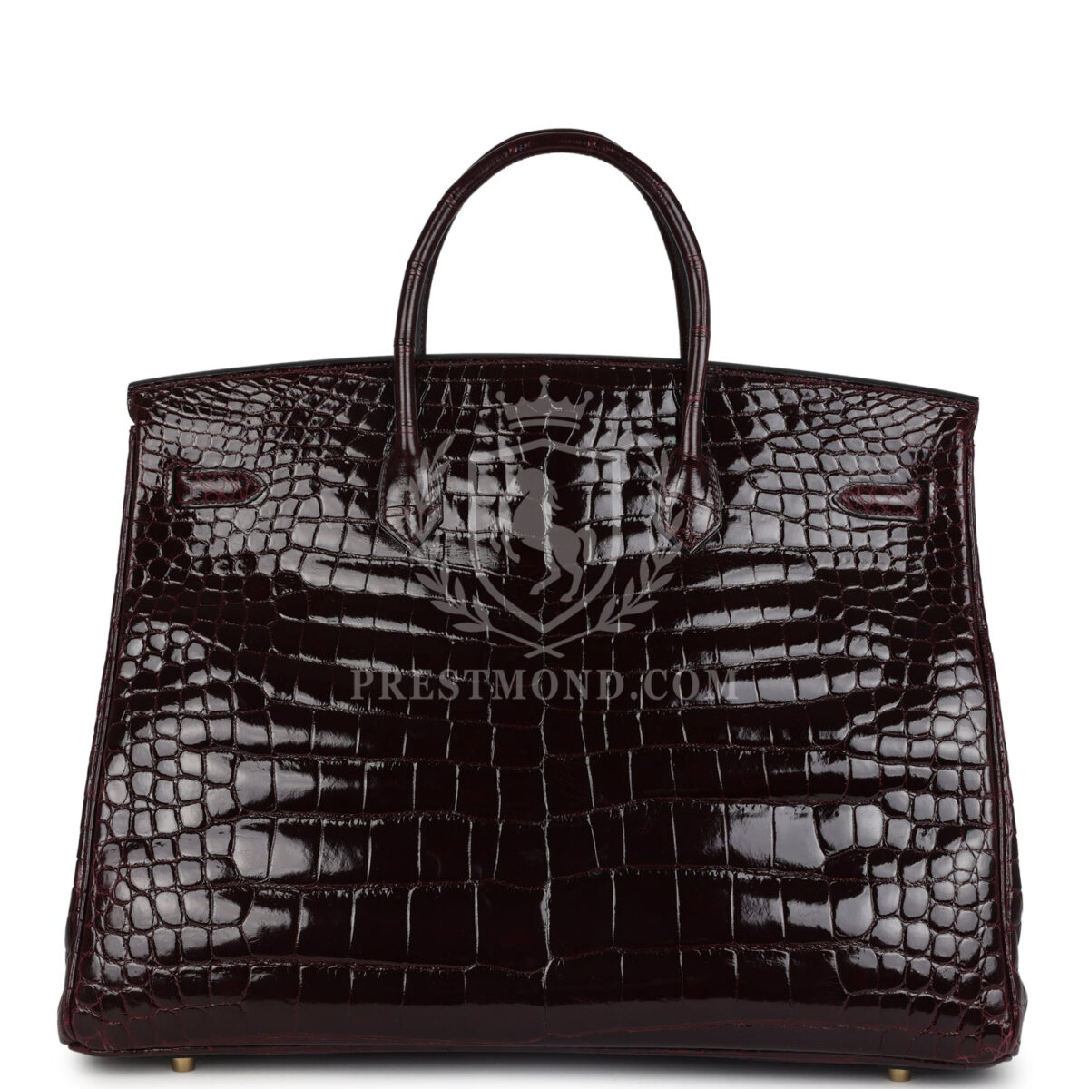 Hermes Birkin 40 Bordeaux Shiny Porosus Crocodile GHW — изображение 4