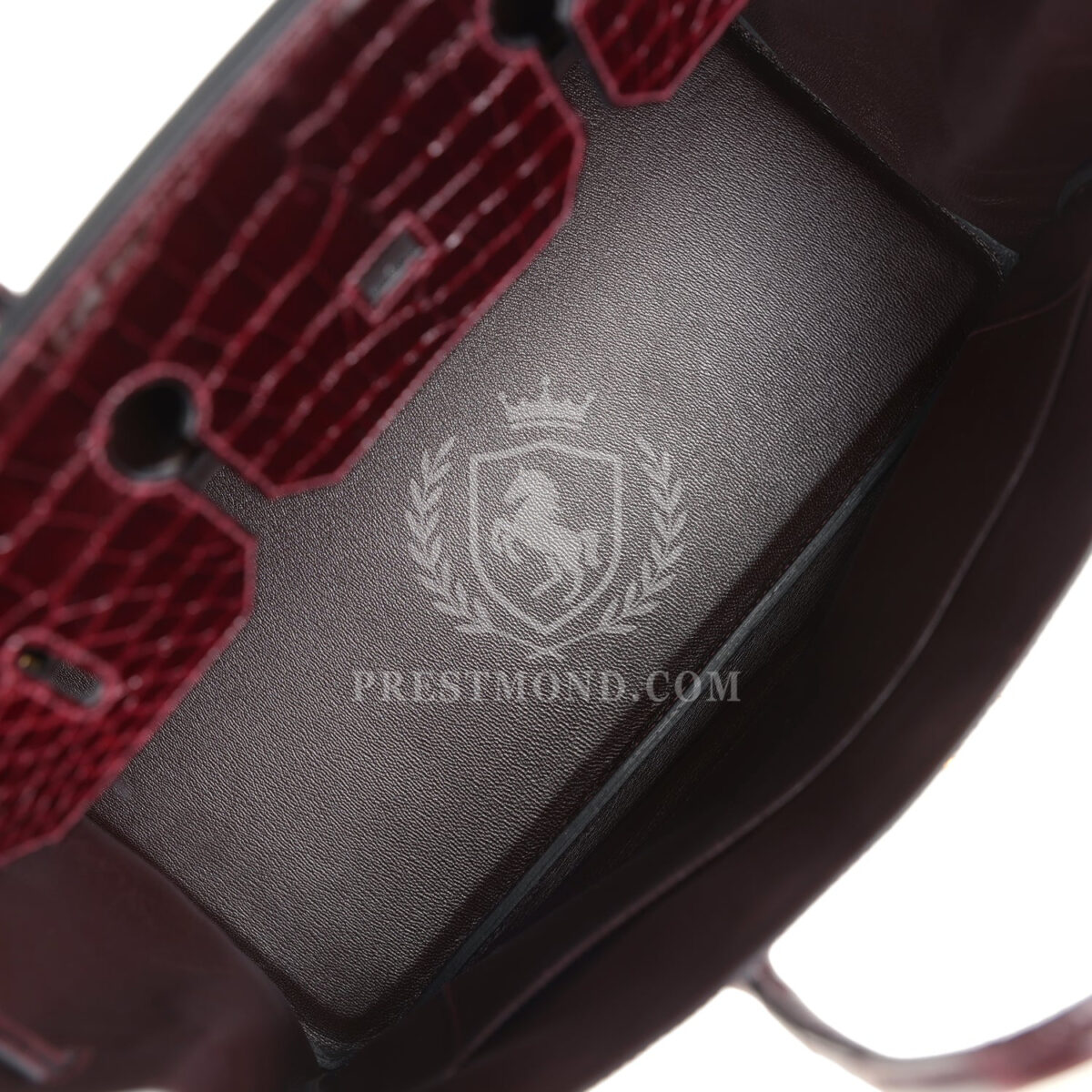 Hermes Birkin 40 Bordeaux Shiny Porosus Crocodile GHW — изображение 8