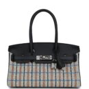 Hermes Shoulder Birkin Light 29 Multicolor Toile and Black Swift PHW