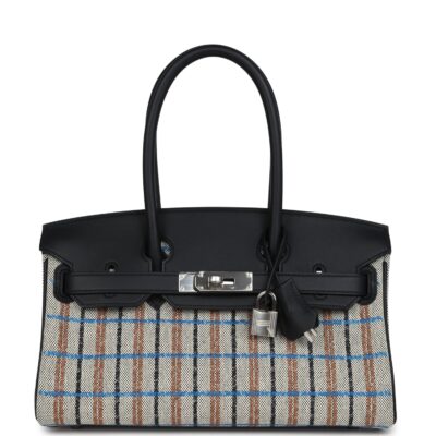 Hermes Shoulder Birkin Light 29 Multicolor Toile and Black Swift PHW