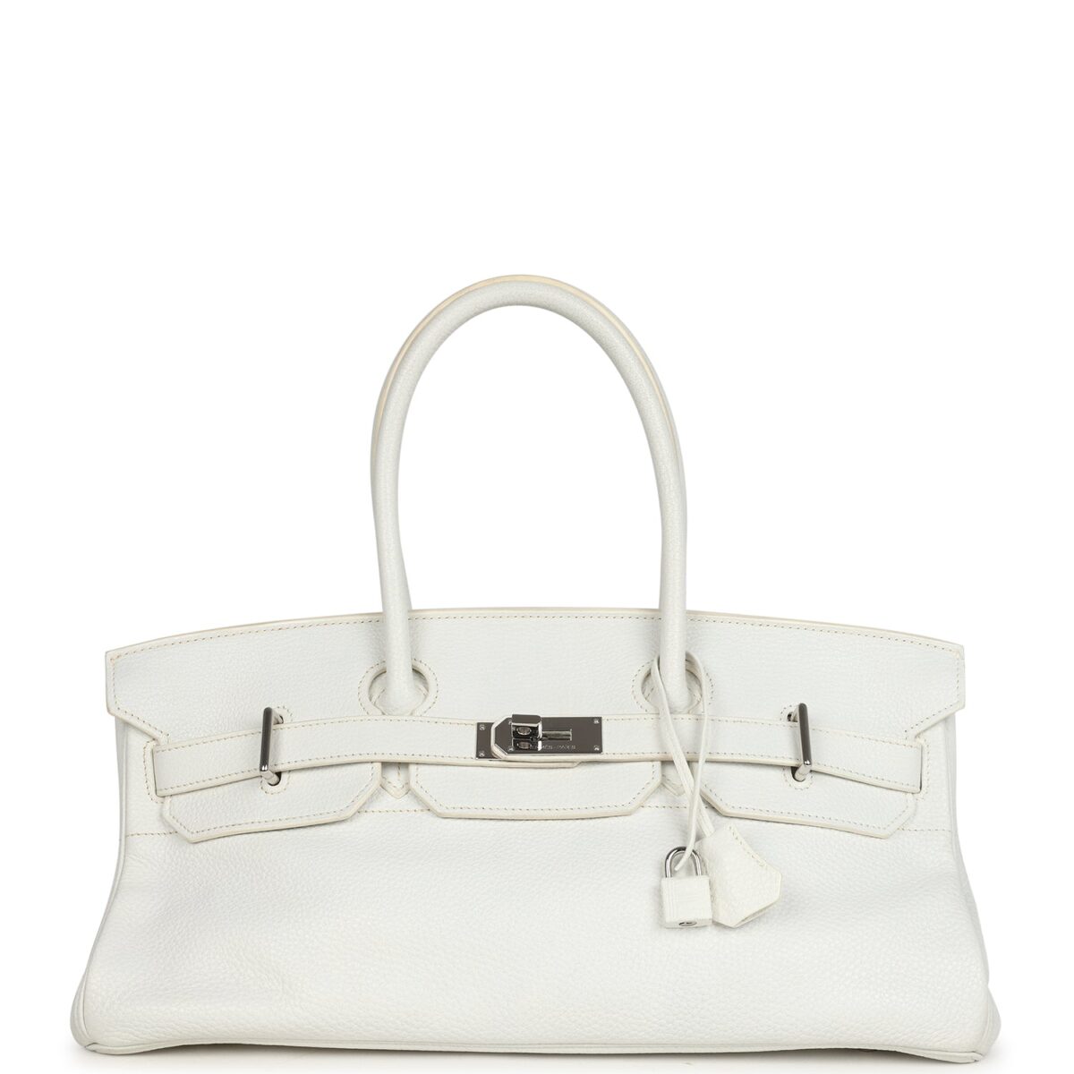 Vintage Hermes Shoulder Birkin 42 JPG White Clemence PHW
