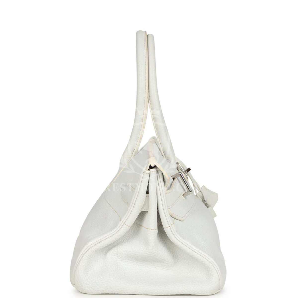Vintage Hermes Shoulder Birkin 42 JPG White Clemence PHW — изображение 3