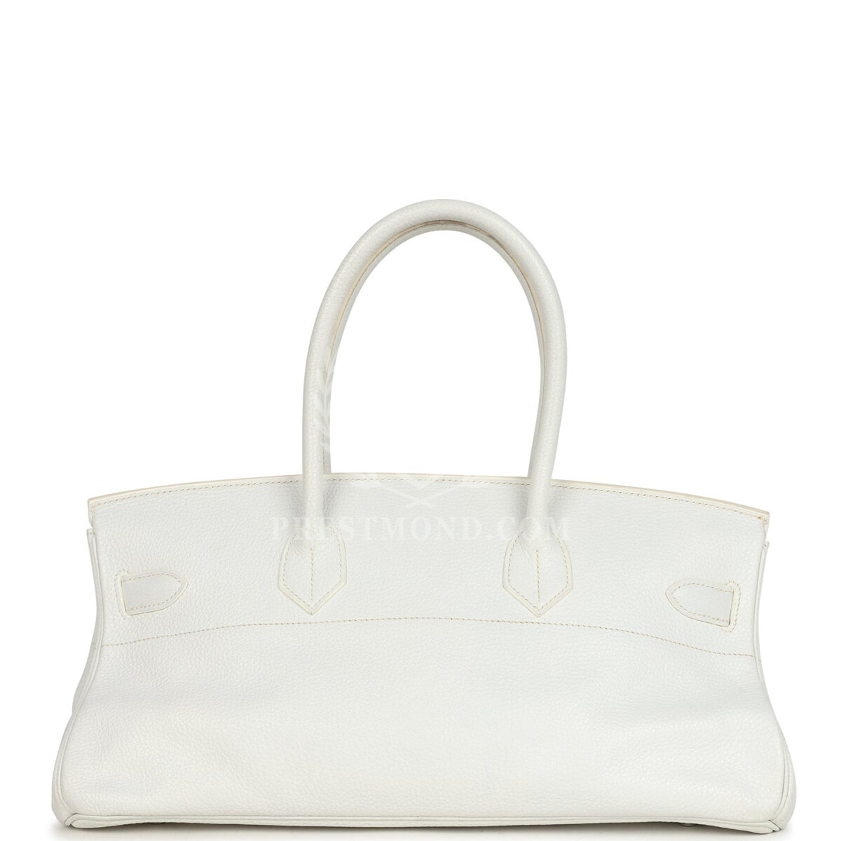 Vintage Hermes Shoulder Birkin 42 JPG White Clemence PHW — изображение 4
