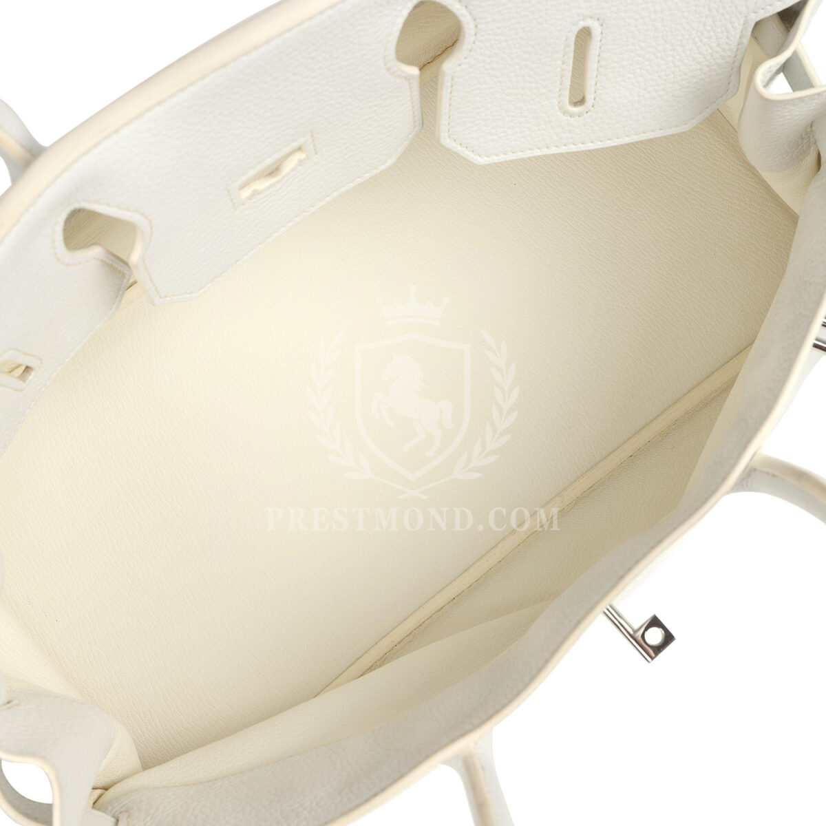 Vintage Hermes Shoulder Birkin 42 JPG White Clemence PHW — изображение 8