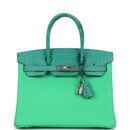 Hermes Birkin 30 Vert Comics Togo and Vert Jade Niloticus Crocodile Touch PHW