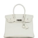 Hermes Birkin 30 White Clemence PHW