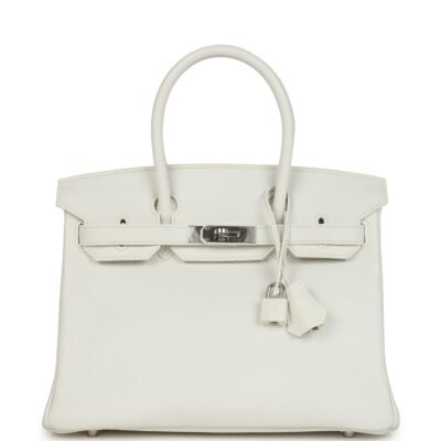 Hermes Birkin 30 White Clemence PHW