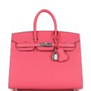Hermes Birkin Sellier 25 Rose Azalee Epsom PHW