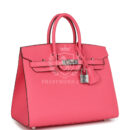 Hermes Birkin Sellier 25 Rose Azalee Epsom PHW