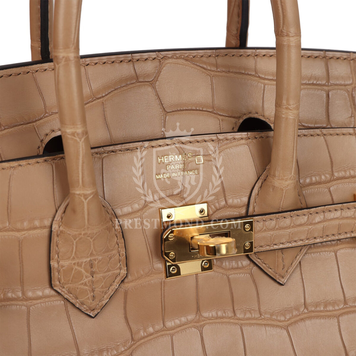 Hermes Birkin 25 Chai Matte Alligator GHW — изображение 7
