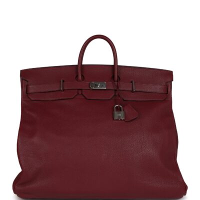 Vintage Hermes Birkin HAC 50 Rouge H Fjord PHW