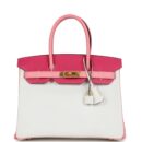 Hermes Special Order (HSS) Birkin 30 White, Rose Confetti and Rose Tyrien Epsom Brushed GHW