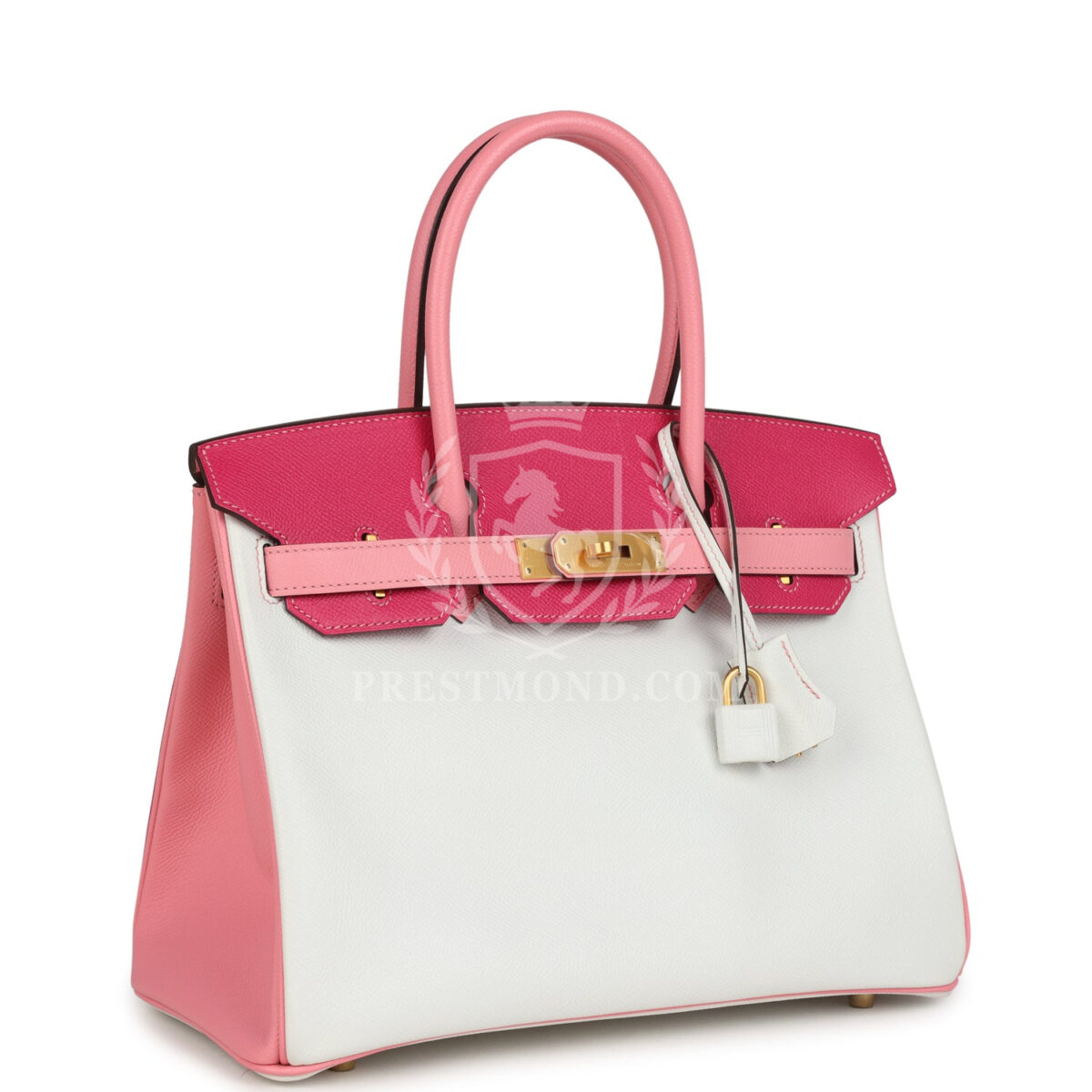 Hermes Special Order (HSS) Birkin 30 White, Rose Confetti and Rose Tyrien Epsom Brushed GHW — изображение 2