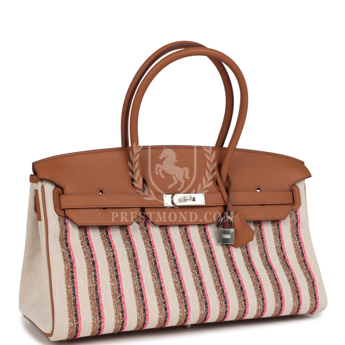 Hermes Shoulder Birkin Light 39 Multicolor Toile and Gold Swift PHW — изображение 2