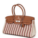Hermes Shoulder Birkin Light 39 Multicolor Toile and Gold Swift PHW