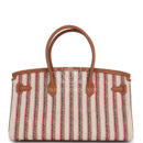Hermes Shoulder Birkin Light 39 Multicolor Toile and Gold Swift PHW