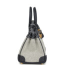 Hermes Birkin 25 Ecru and Ardoise Toile H Canvas and Ardoise Swift GHW
