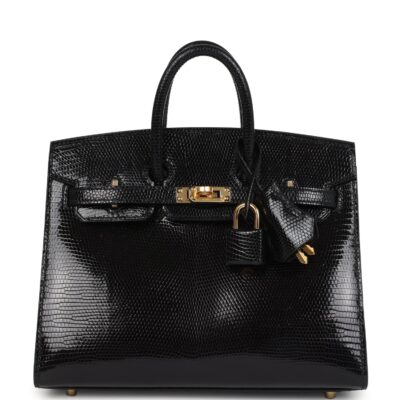 Hermes Birkin Sellier 20 Black Varanus Niloticus Lizard GHW