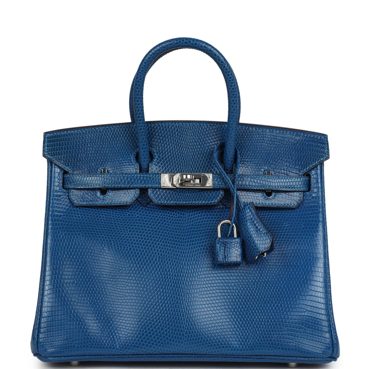 Hermes Birkin 25 Bleu Izmir Varanus Niloticus Lizard PHW