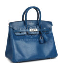 Hermes Birkin 25 Bleu Izmir Varanus Niloticus Lizard PHW