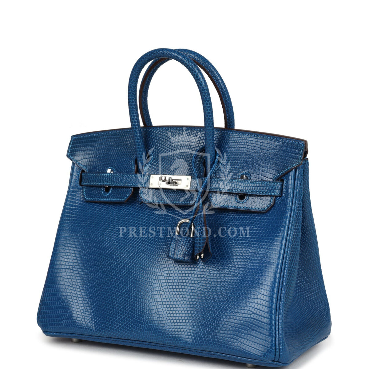Hermes Birkin 25 Bleu Izmir Varanus Niloticus Lizard PHW — изображение 5