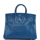 Hermes Birkin 25 Bleu Izmir Varanus Niloticus Lizard PHW