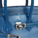 Hermes Birkin 25 Bleu Izmir Varanus Niloticus Lizard PHW