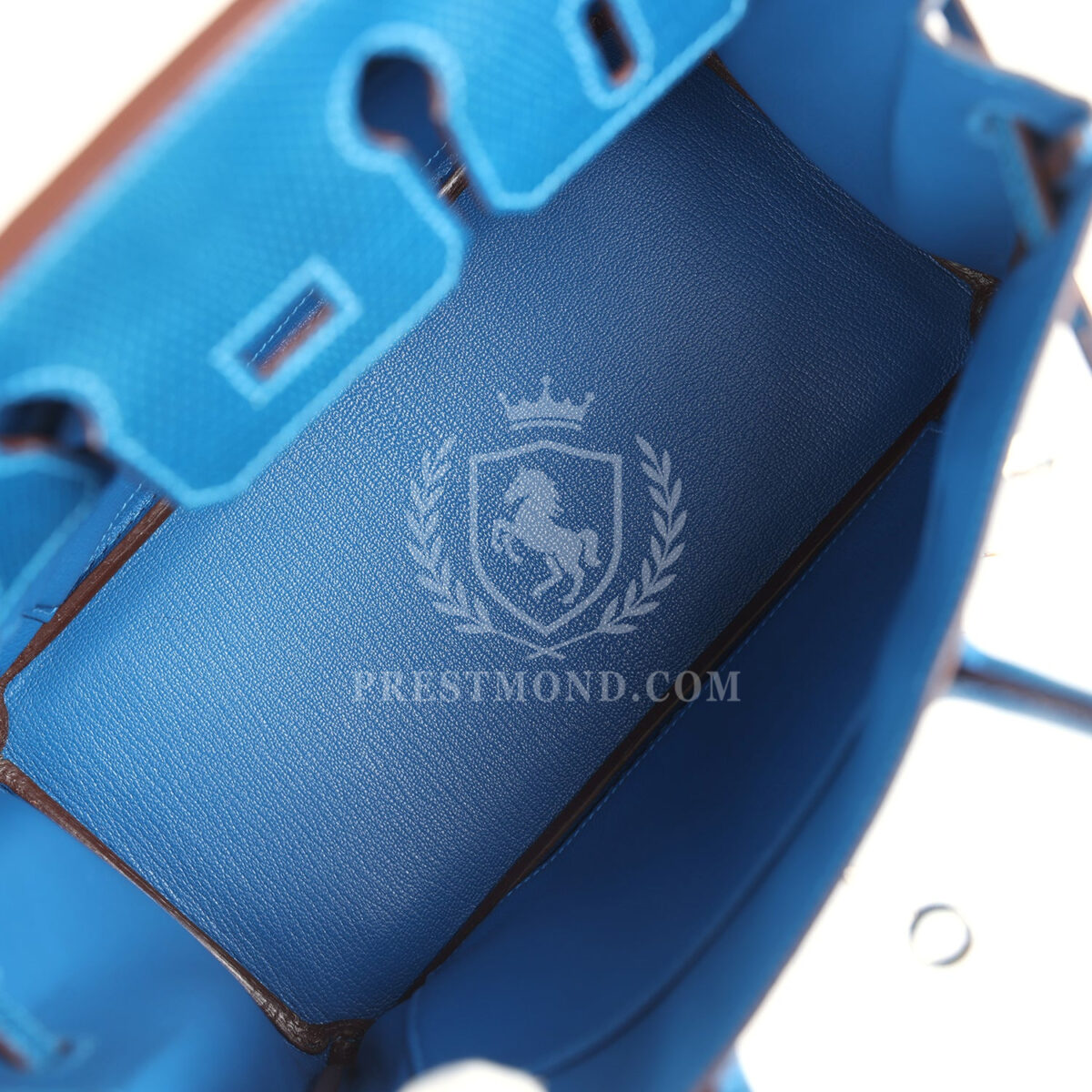 Hermes Birkin 25 Bleu Izmir Varanus Niloticus Lizard PHW — изображение 8