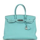 Hermes Birkin 35 Bleu Atoll Togo PHW