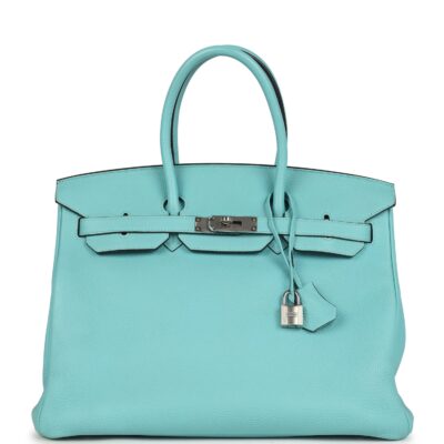 Hermes Birkin 35 Bleu Atoll Togo PHW