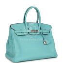 Hermes Birkin 35 Bleu Atoll Togo PHW