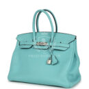 Hermes Birkin 35 Bleu Atoll Togo PHW