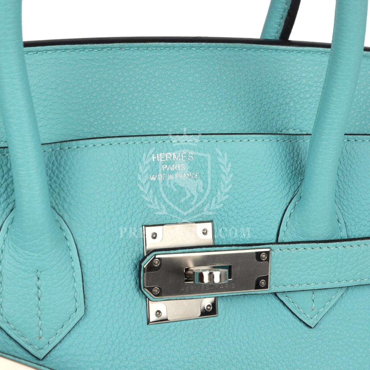 Hermes Birkin 35 Bleu Atoll Togo PHW — изображение 7
