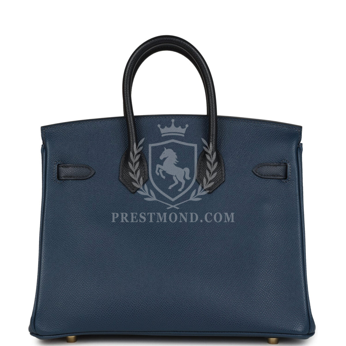 Hermes Birkin 25 Tri-color Bleu De Prusse, Bleu Indigo and Black Epsom GHW — изображение 4