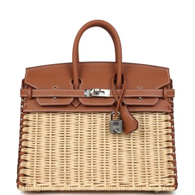 Hermes Picnic Birkin Sellier 25 Gold Swift PHW