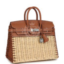Hermes Picnic Birkin Sellier 25 Gold Swift PHW