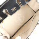 Hermes Special Order (HSS) Birkin 25 Bi-Color Black and Nata Chevre Mysore Brushed GHW