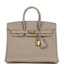 Hermes Birkin 25 Gris Tourterelle Togo GHW
