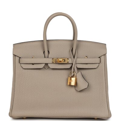 Hermes Birkin 25 Gris Tourterelle Togo GHW