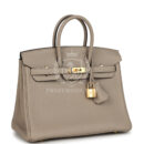 Hermes Birkin 25 Gris Tourterelle Togo GHW