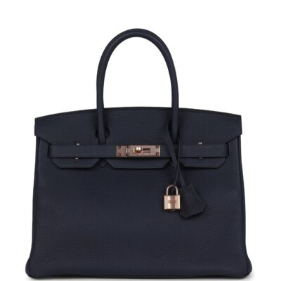 Hermes Birkin 30 Bleu Nuit Togo Rose GHW