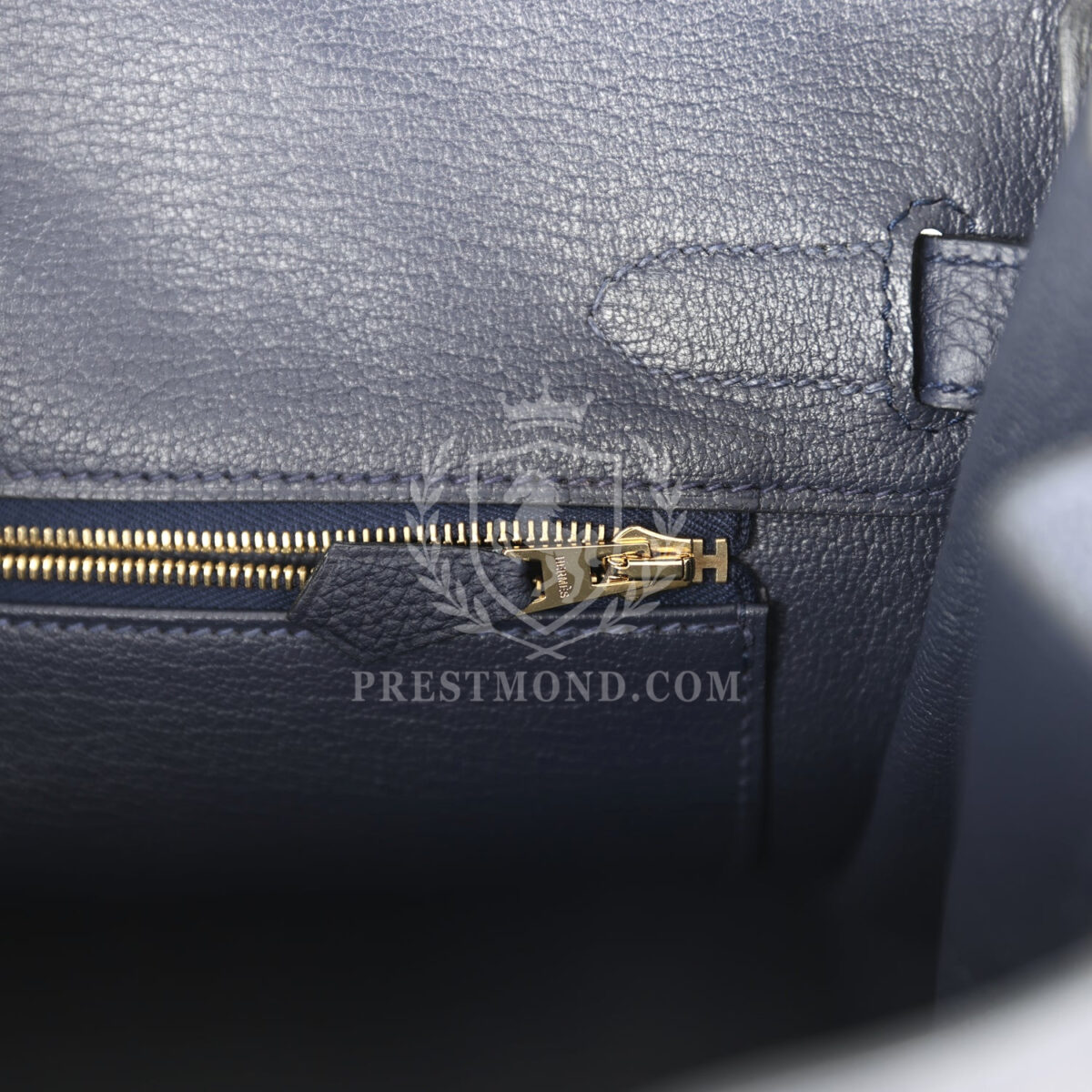 Hermes Birkin 30 Bleu Nuit Togo Rose GHW — изображение 9