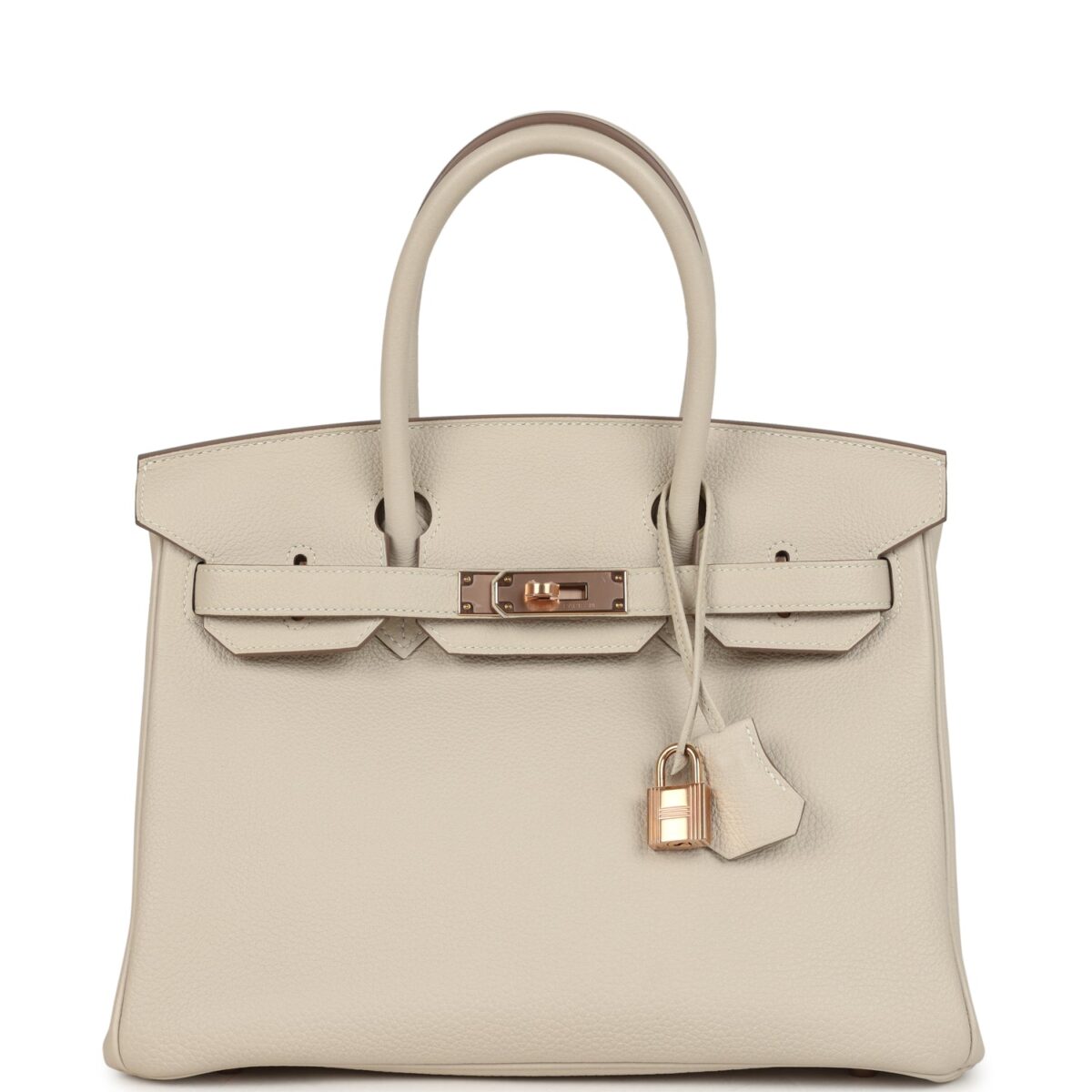 Hermes Birkin 30 Craie Togo Rose GHW