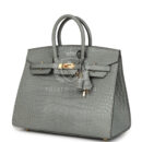 Hermes Birkin Sellier 25 Gris Ciment Matte Alligator GHW