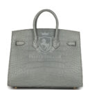 Hermes Birkin Sellier 25 Gris Ciment Matte Alligator GHW