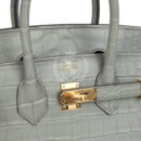 Hermes Birkin Sellier 25 Gris Ciment Matte Alligator GHW