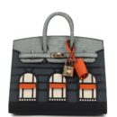 Hermes "Rainy Days" Sac Faubourg Birkin 20 Gris Misty Matte Alligator PBHW