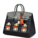 Hermes "Rainy Days" Sac Faubourg Birkin 20 Gris Misty Matte Alligator PBHW