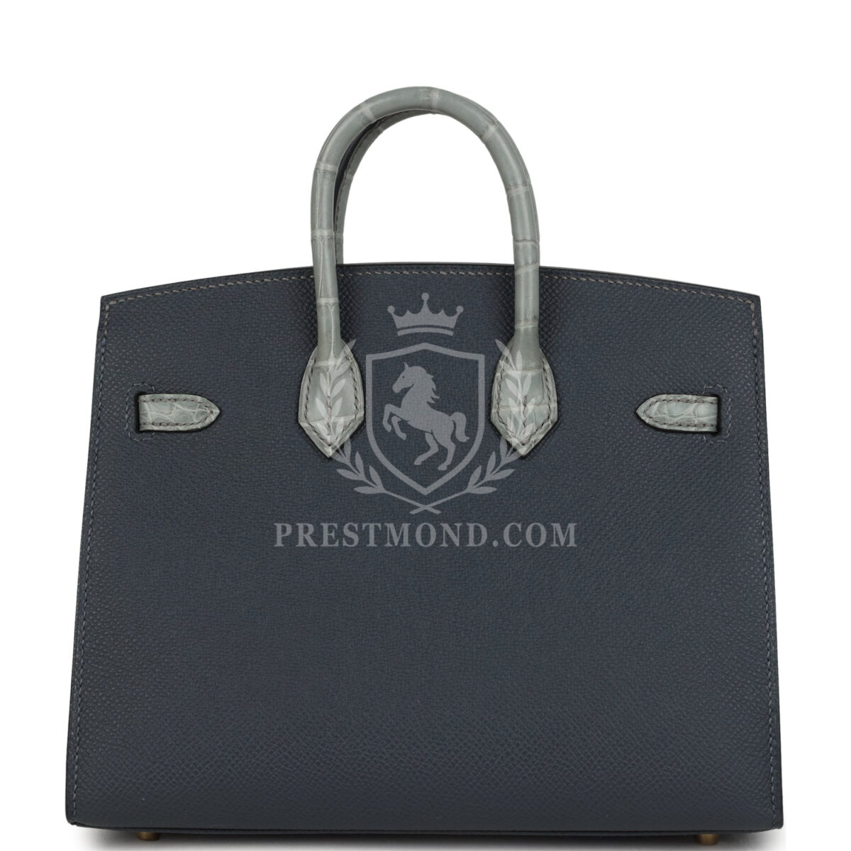 Hermes "Rainy Days" Sac Faubourg Birkin 20 Gris Misty Matte Alligator PBHW — изображение 4